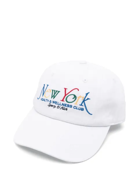 Sporty & Rich embroidered cotton cap White AC040622034