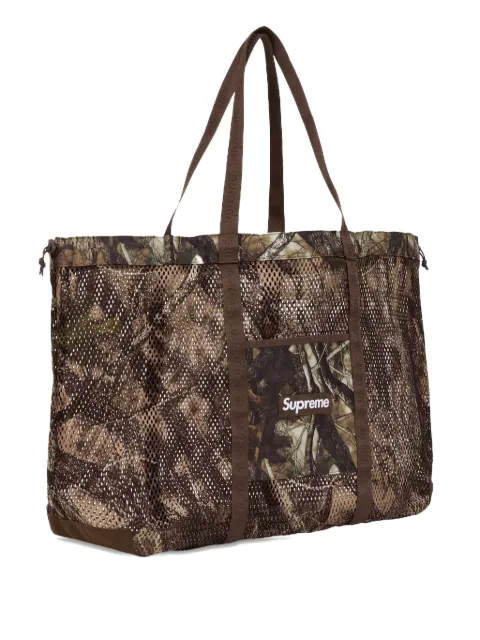 Supreme mesh tote bag Brown SU25401