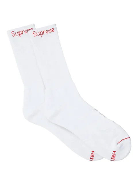 Supreme x Hanes Crew socks (pack of four) White SU25398