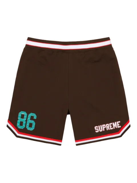 Supreme striped-trim shorts Brown SU25413