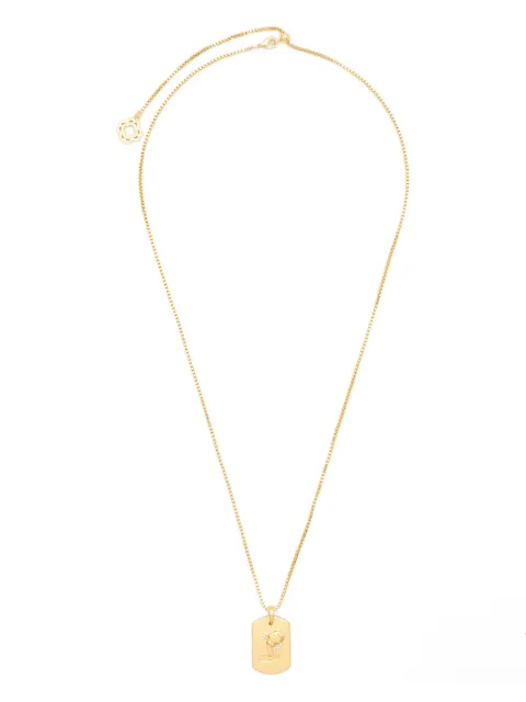 Maje zodiac sign plaque necklacee Gold MFABI01066