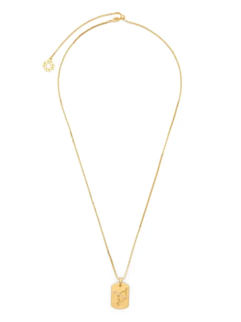 Maje zodiac sign plaque necklace Gold MFABI01066