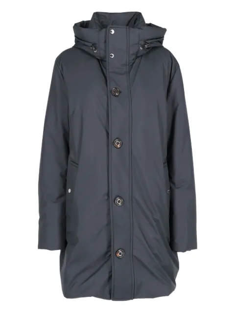 Moorer Iury hooded coat Blue MOUPI100031