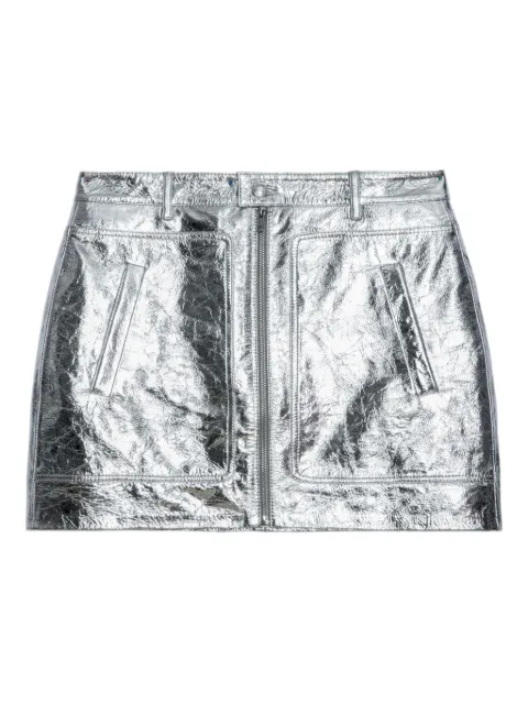 Zadig&Voltaire John zip mini skirt Silver RWSK00005