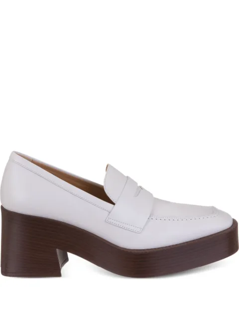 Tod's 75mm leather loafers White XXW37K0FV40GOCB015