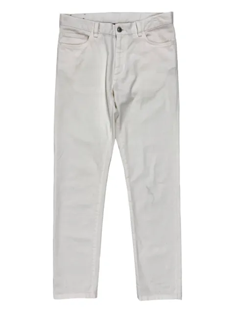 Zegna logo-patch trousers White UDI45A7CITYX