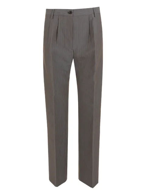 ASPESI striped pleated trousers Grey 0104M053