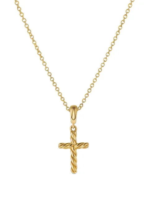 David Yurman 18K gold cable cross pendant necklace Gold N1857488