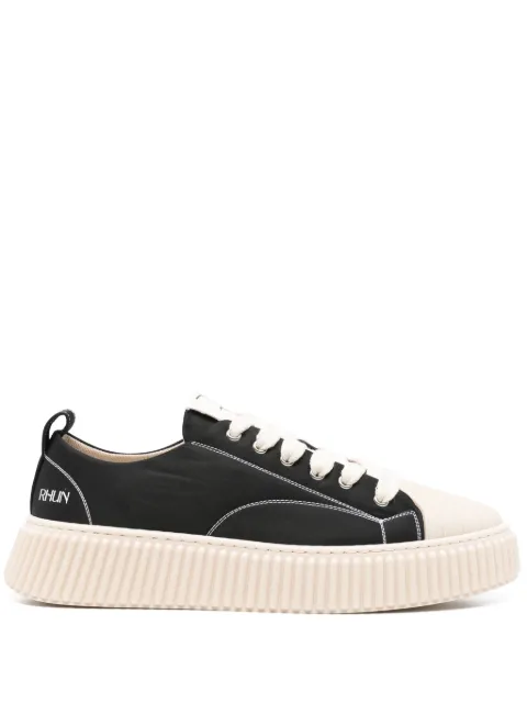 Rhun 2020 Trebleshell-toe contrast-stitch sneakers Black 2025