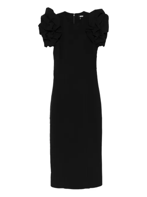 ROTATE BIRGER CHRISTENSEN puff-sleeve midi dress Black 114668000