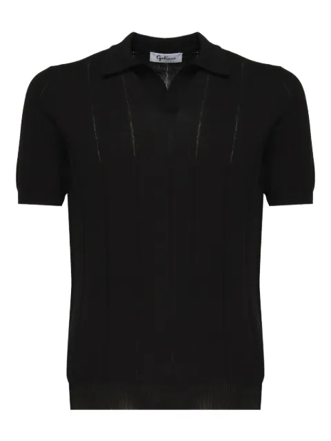 Galiano ribbed polo T-shirt Black 5719120660