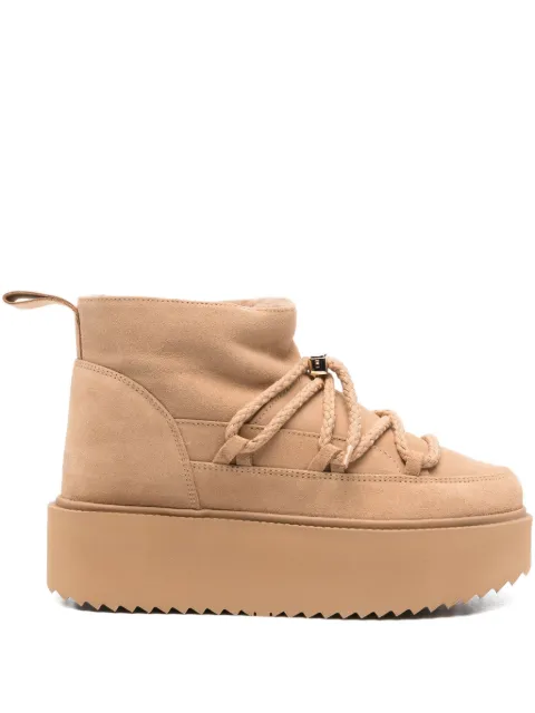 Inuikii Classic suede platform boots Neutrals 10010060012251