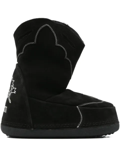 Inuikii suede cowboy boots Black 10020240031000