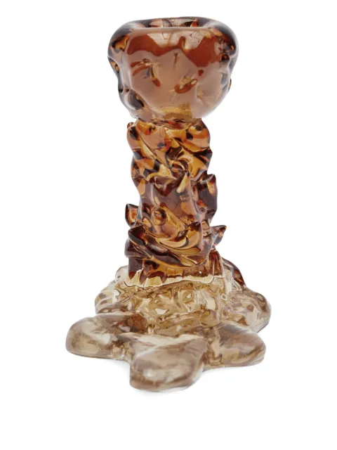 POLSPOTTEN sculptural glass candle holder Orange 140225084