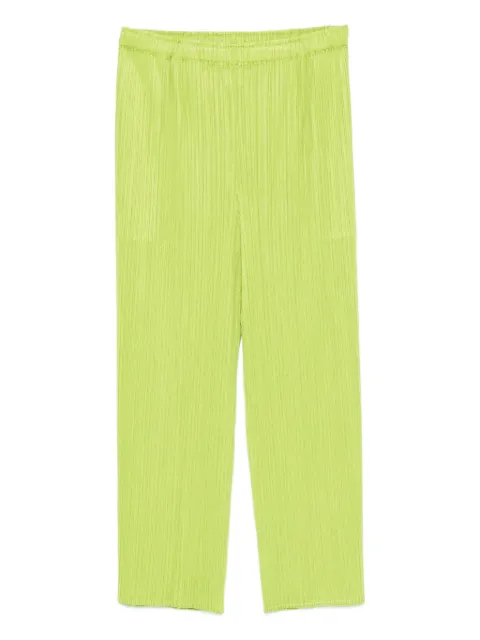 Pleats Please Issey Miyake pleated trousers Green PP58JF125