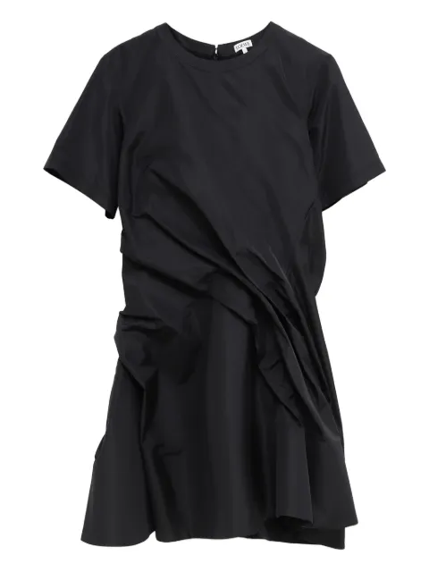 LOEWE draped short-sleeved dress Black S359Y09XJD