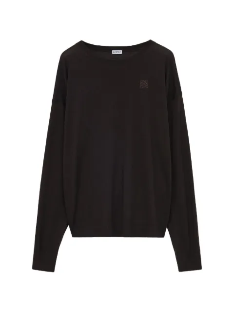 LOEWE logo-embroidered jumper Brown S359Y14KHR