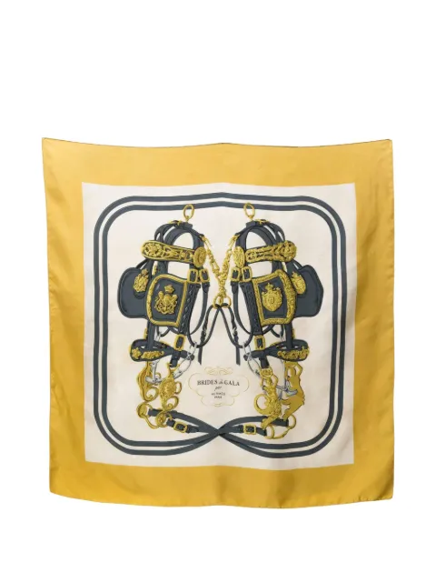 Hermès Pre-Owned x Hugo Grygkar 1950s Brides de Gala scarf Yellow 15015996