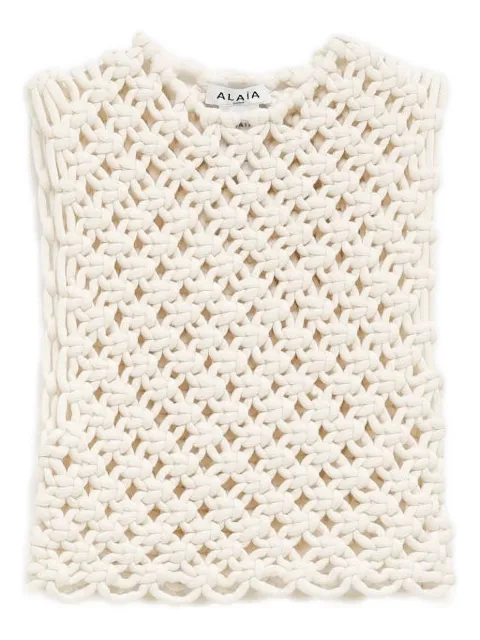 Alaïa knitted tank top Neutrals AA9H1223K091B