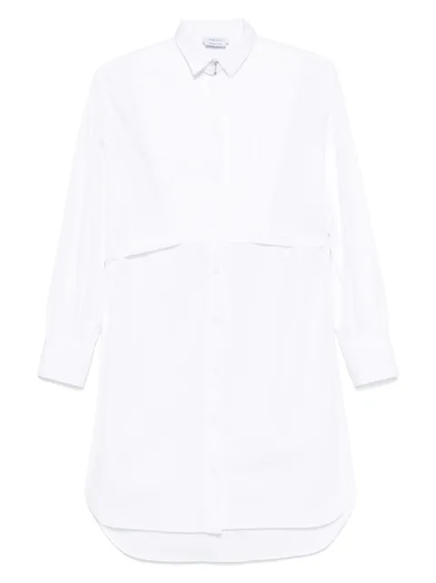 Alexander McQueen pleated panel shirt dress White 834043QAABS