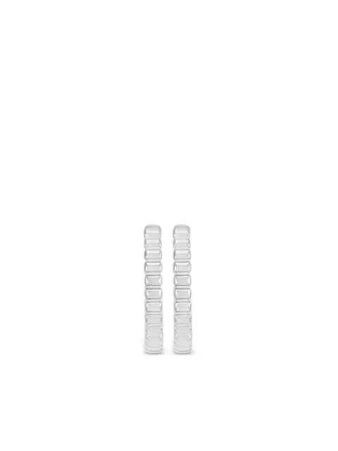 DOWER AND HALL small Humbug hoop earrings Silver HHE91MS