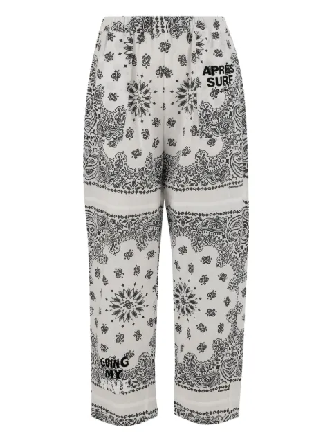 Après Surf bandana-pattern trousers White TACATAWHITE