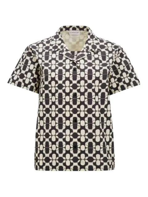 Moncler geometric-print cotton shirt Black K10932F00018598H6