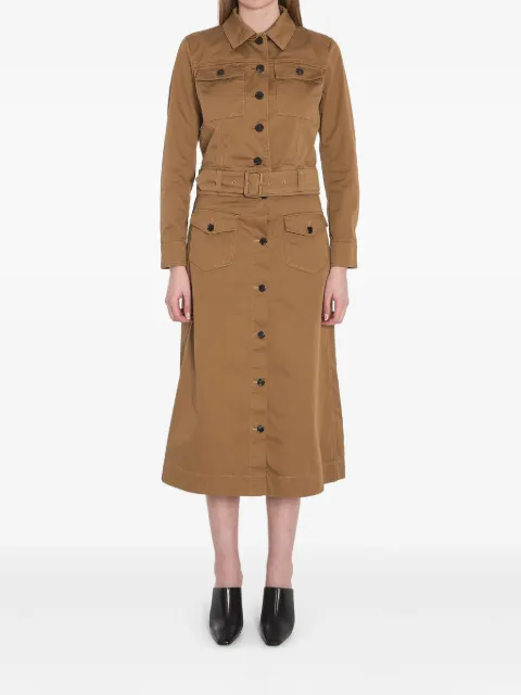 Saint Laurent belted cotton jacket Brown 818404Y04VY