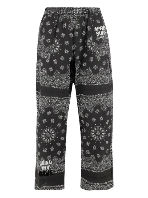 Après Surf bandana-print trousers Black TACATABLACK