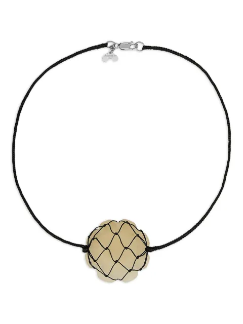Niccolò Pasqualetti Wrapped Flower necklace Black G006AVVO