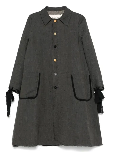 A Tentative Atelier single-breasted trench coat Grey A2525318S