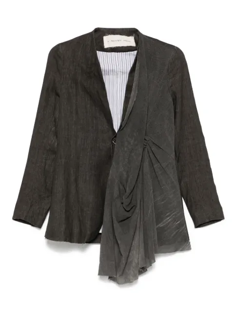 A Tentative Atelier gathered-detail blazer Grey A2525312
