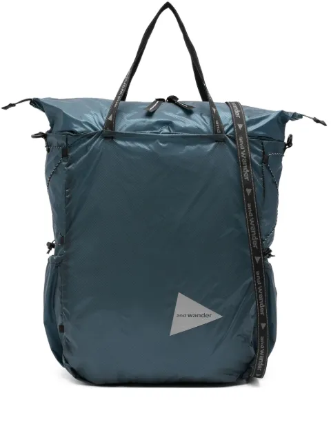 and Wander logo-print tote bag Blue 5745975212