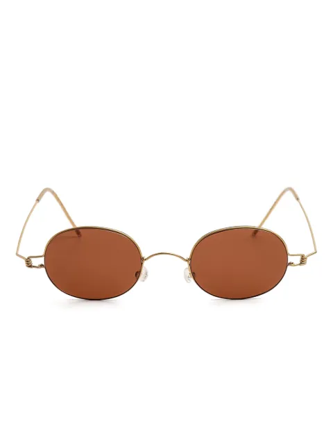 Lindberg round-frame sunglasses Gold 8217