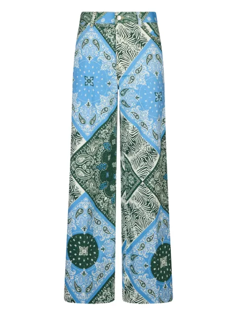 LIU JO printed trousers Green UA5268T4392