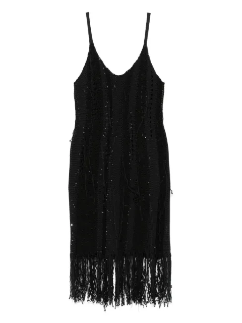 Roberto Collina fringed dress Black B49033