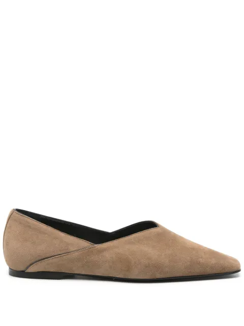 TOTEME suede ballet flats Brown 253WAS2759LE0071288