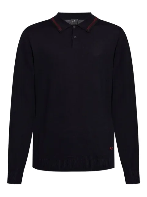 PS Paul Smith merino wool polo shirt Blue M2R303ZT21861