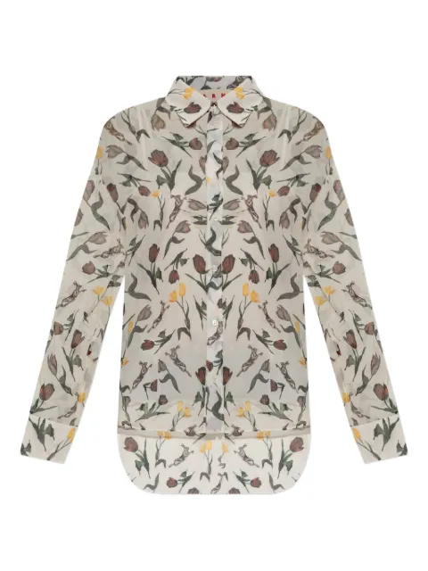 Marni floral-print shirt Neutrals CAMA0593V0UTSG34