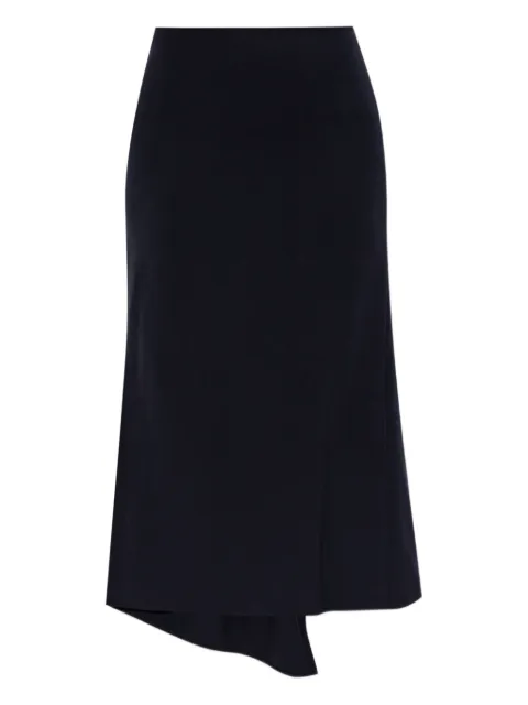 Victoria Beckham asymmetric-hem midi skirt Black 1325WSK006591C
