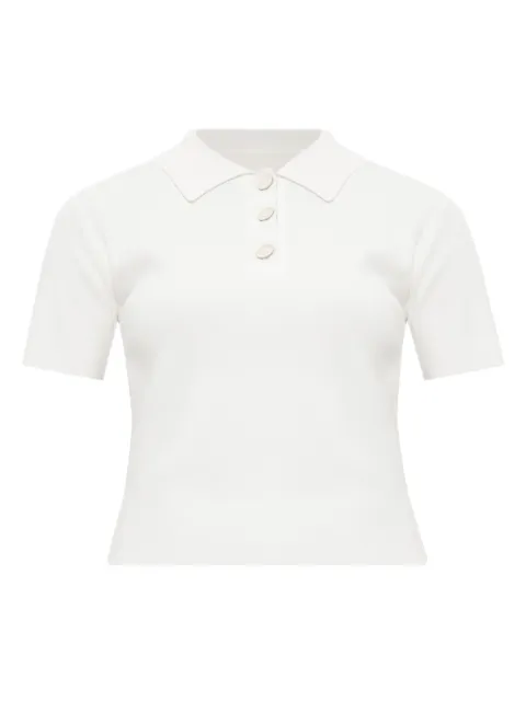 Marni white viscose half-and-half polo White POMD0056E0UFV126