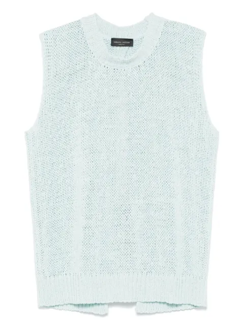 Roberto Collina cotton-blend top Blue B41018