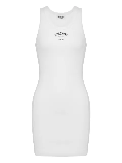 MOSCHINO JEANS ribbed mini dress White J04158237