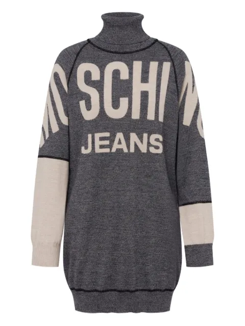 MOSCHINO JEANS knitted roll-neck dress Grey A04808212