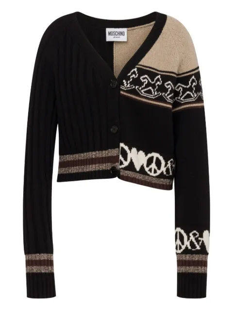 MOSCHINO JEANS Peace Love cardigan Black A09288204