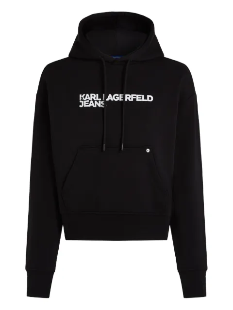 Karl Lagerfeld Jeans logo-print hoodie Black A2W20053999