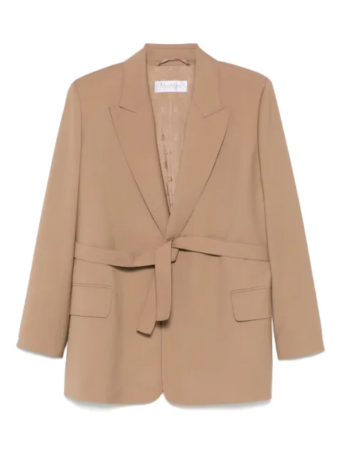 Max Mara tie-fastening blazer Neutrals 2521046101600