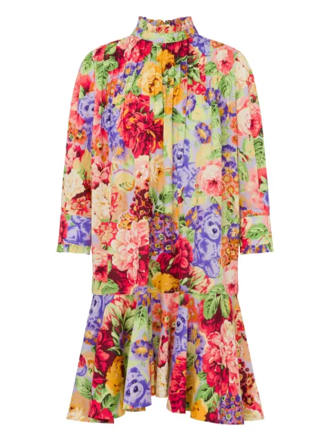 Moschino floral-print ruffled mini dress Red A04445562