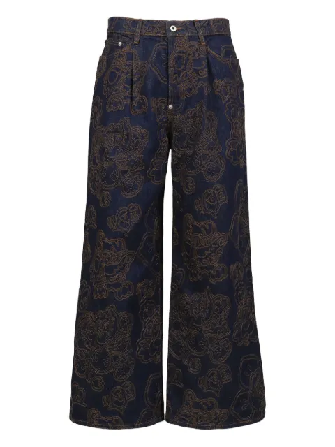 Kenzo x Verdy embroidered jeans Blue FF55DP4196V1