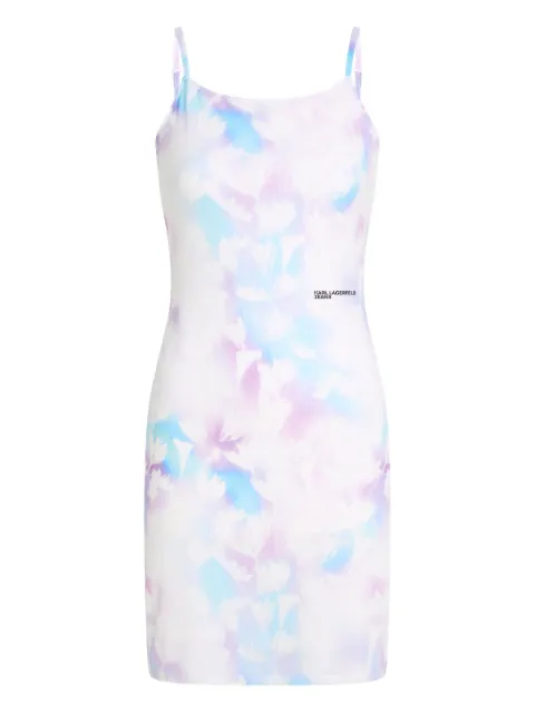 Karl Lagerfeld Jeans floral-print mesh dress White A3W130111ZE